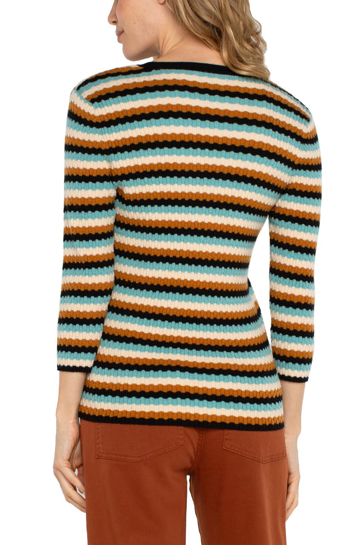 3/4 Sleeve Stripe Sweater from Liverpool
