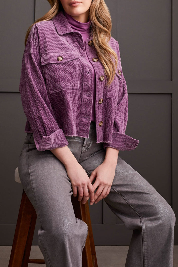 Crop Corded Denim Jacket from Tribal