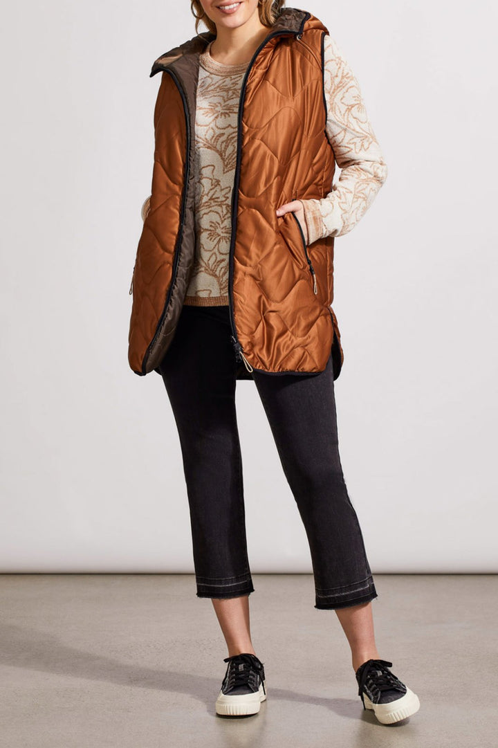 Reversible Hooded Puffer Vest from Tribal