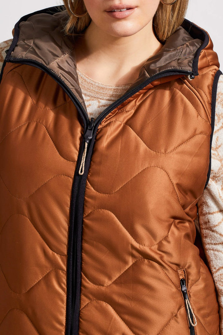 Reversible Hooded Puffer Vest from Tribal
