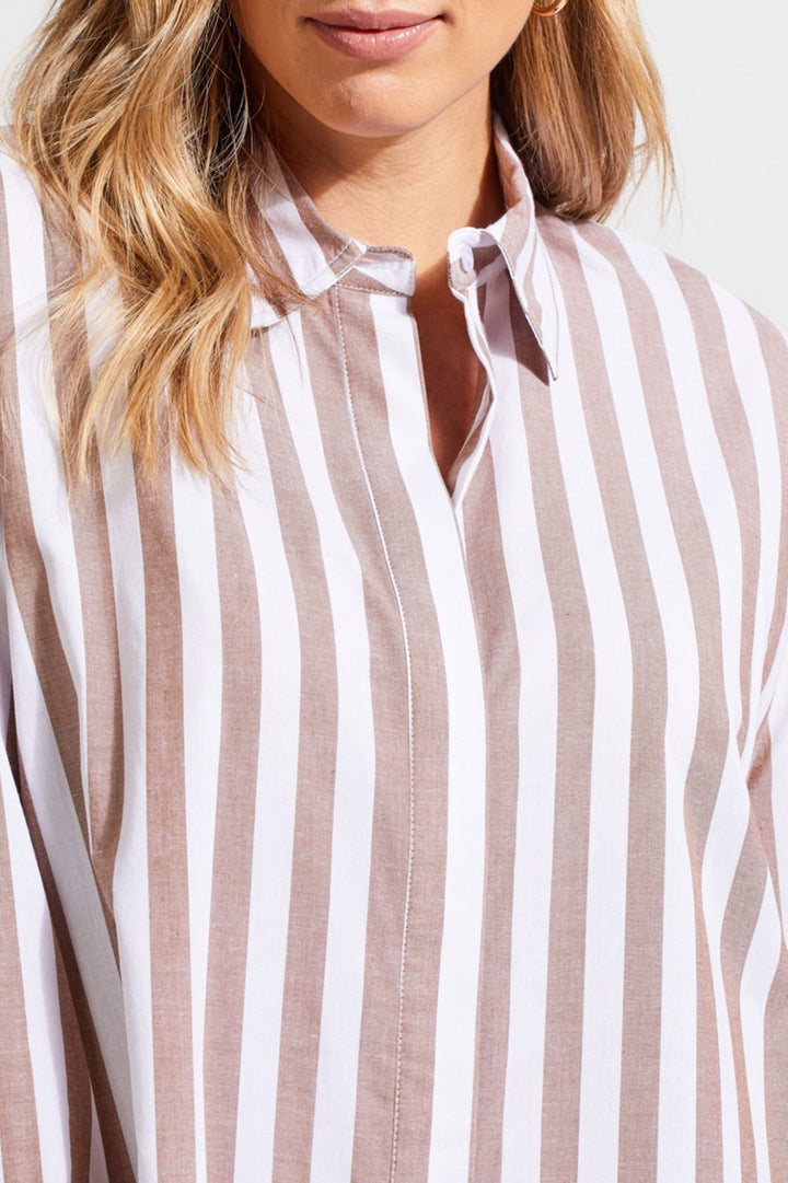 Stripe Button Front Shirt from Tribal