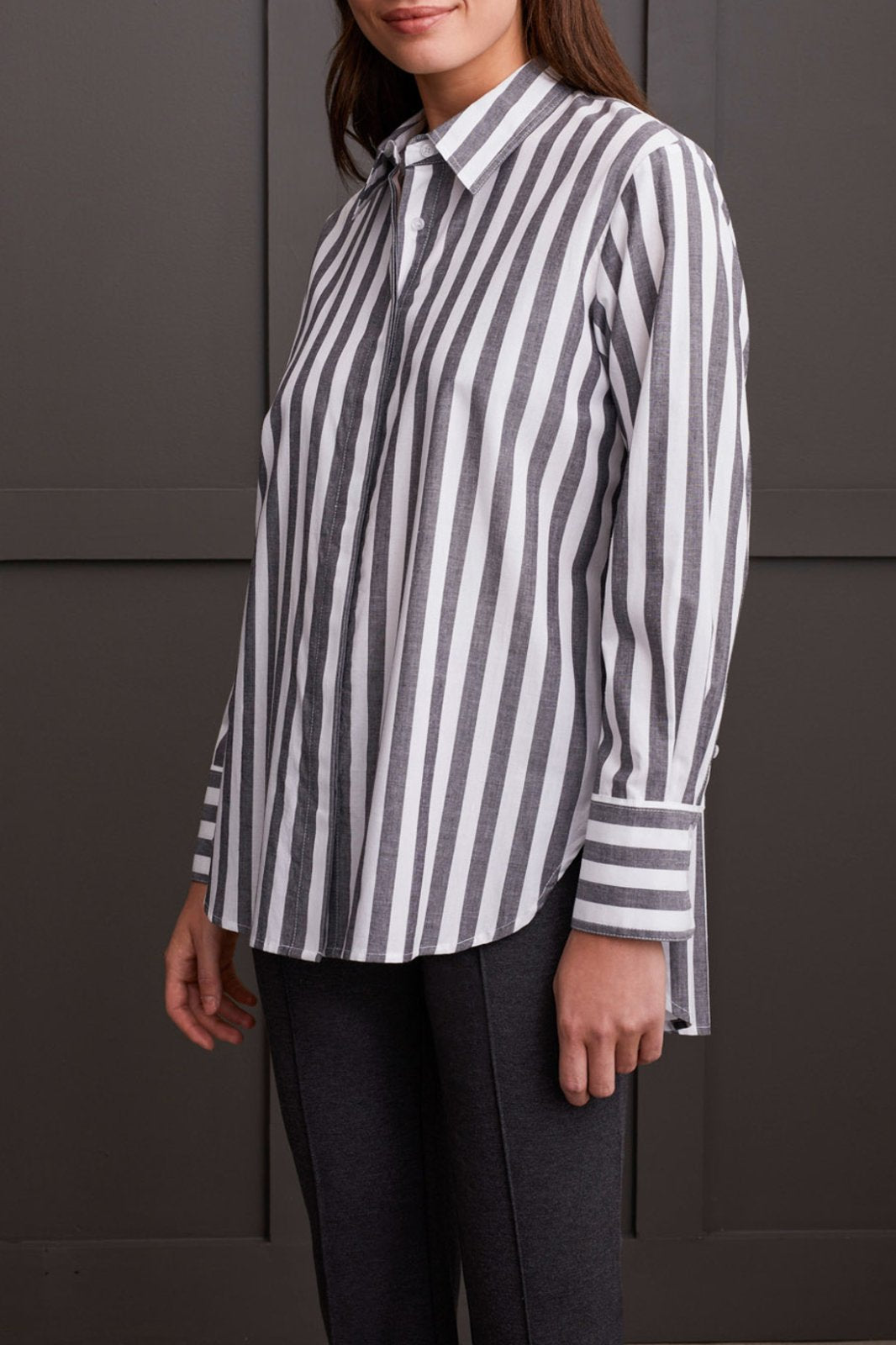 Stripe Button Front Shirt from Tribal