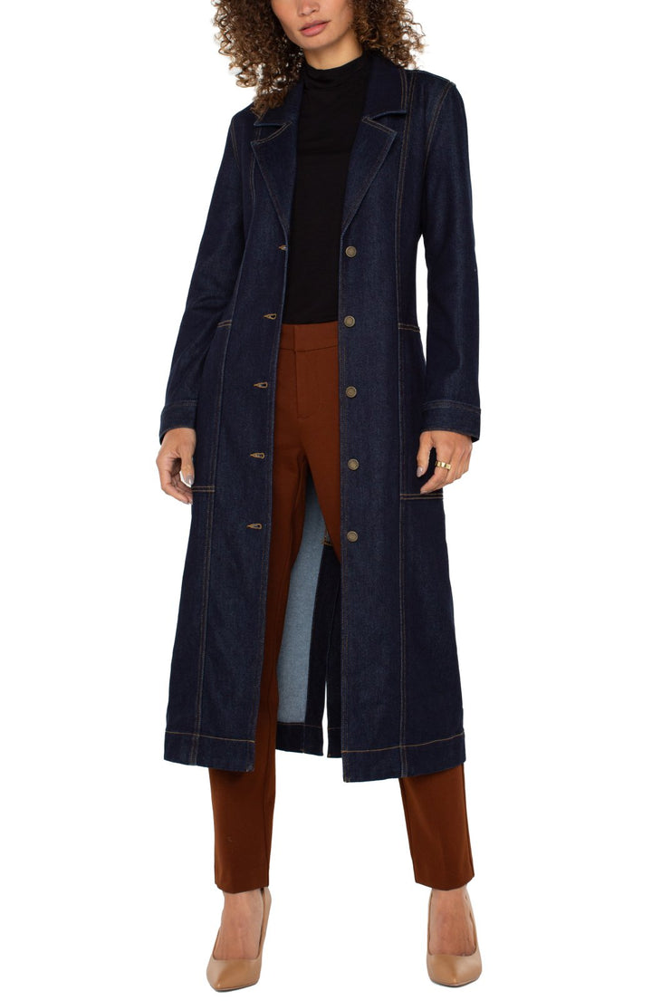 Notch Collar Duster Jacket from Liverpool