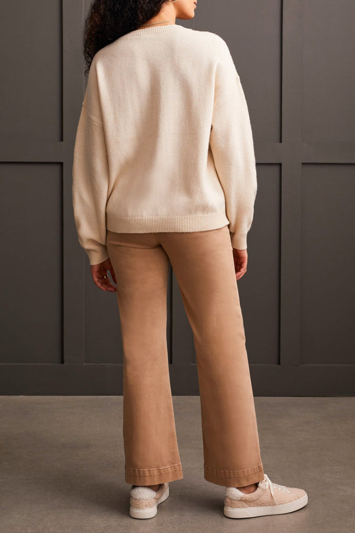 Flower Embroidered Sweater from Tribal