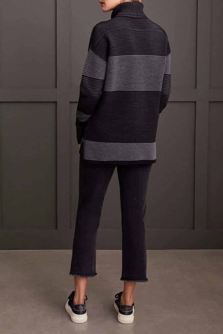 Two Tone Ottoman Turtleneck Sweater from Tribal