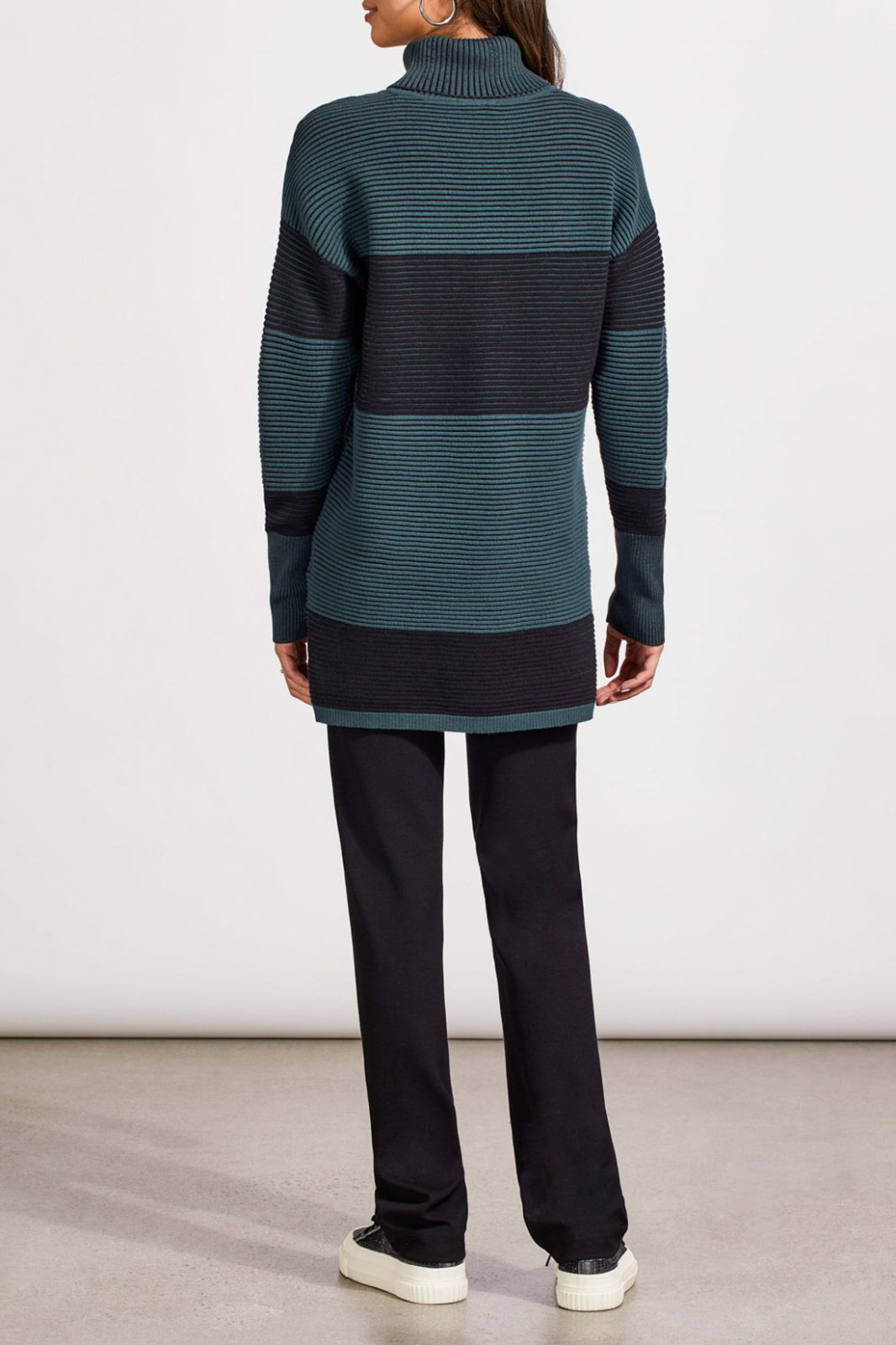Two Tone Ottoman Turtleneck Sweater from Tribal