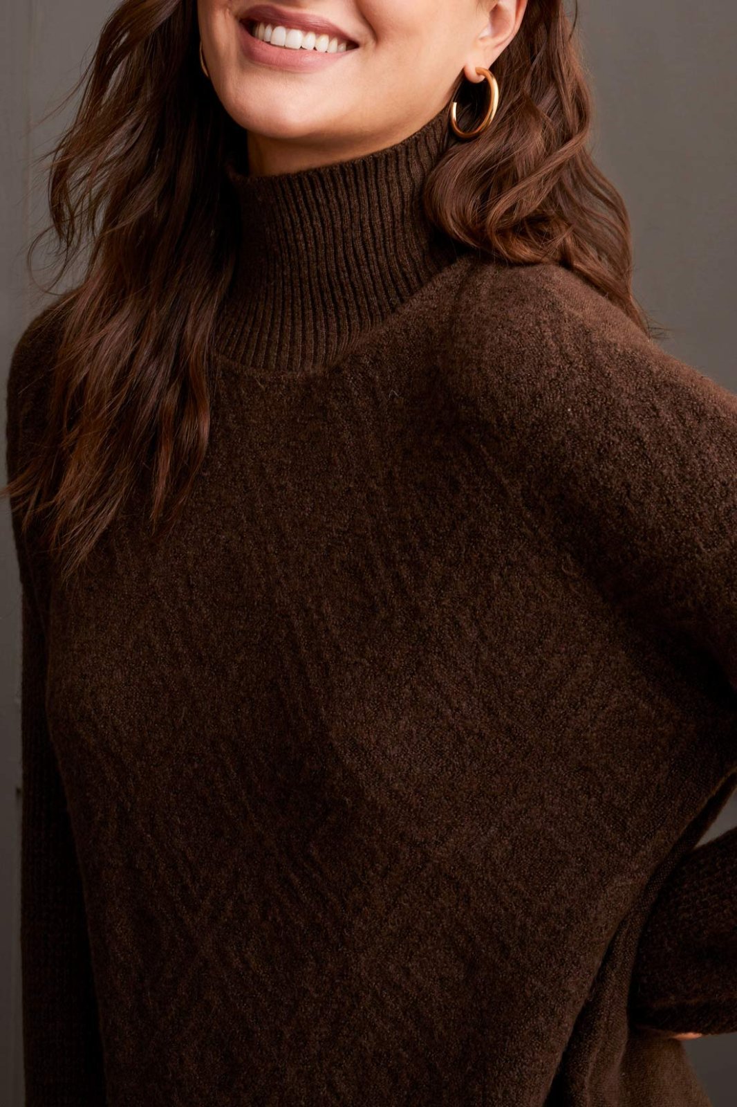 Textured Mock Neck Sweater from Tribal - High Call Outfitters
