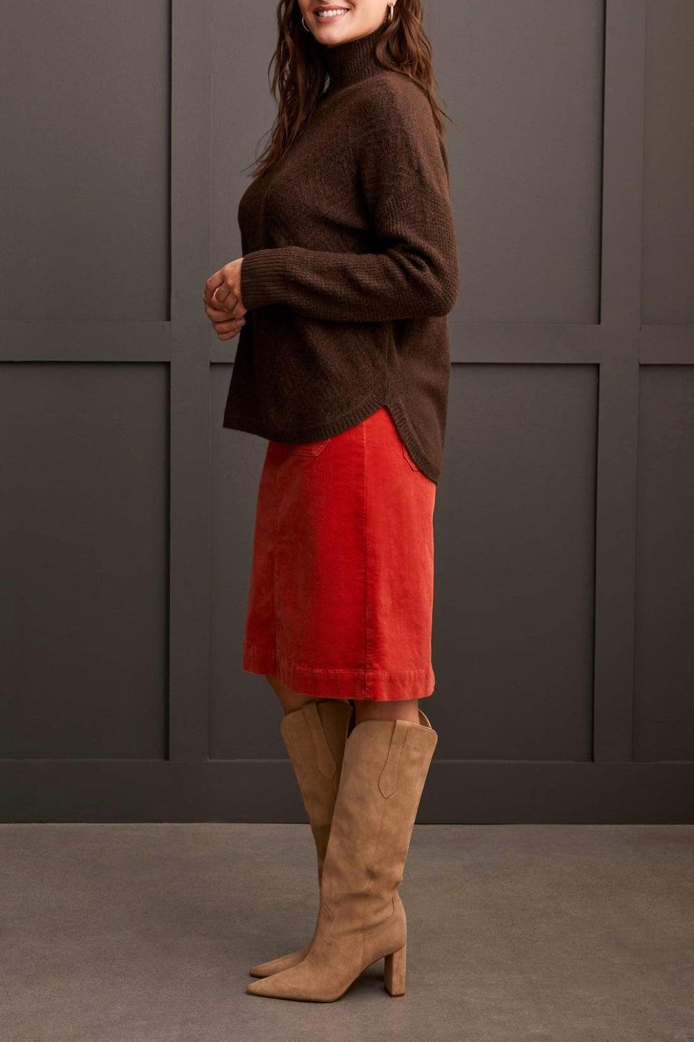 Textured Mock Neck Sweater from Tribal - High Call Outfitters