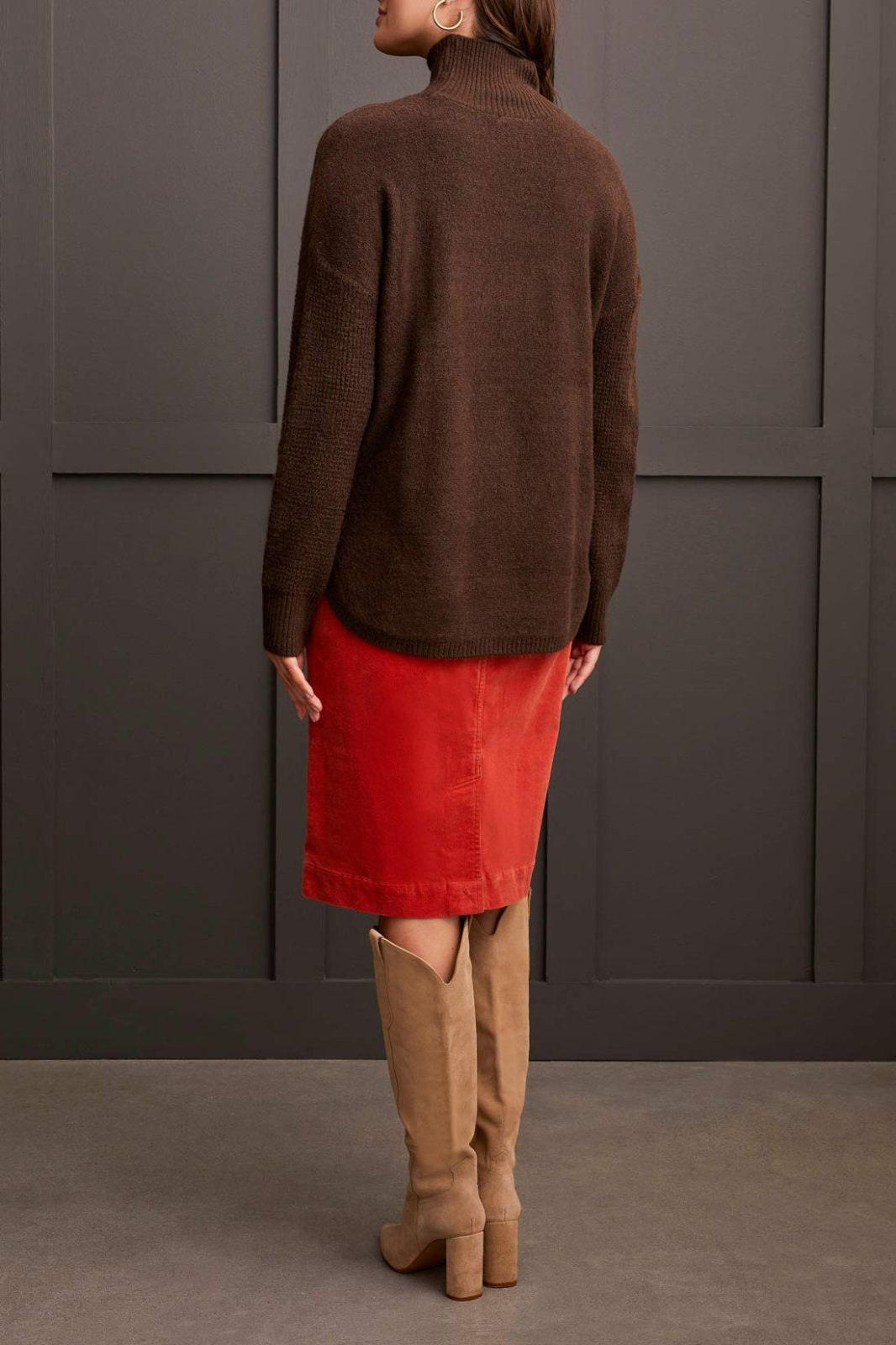 Textured Mock Neck Sweater from Tribal - High Call Outfitters