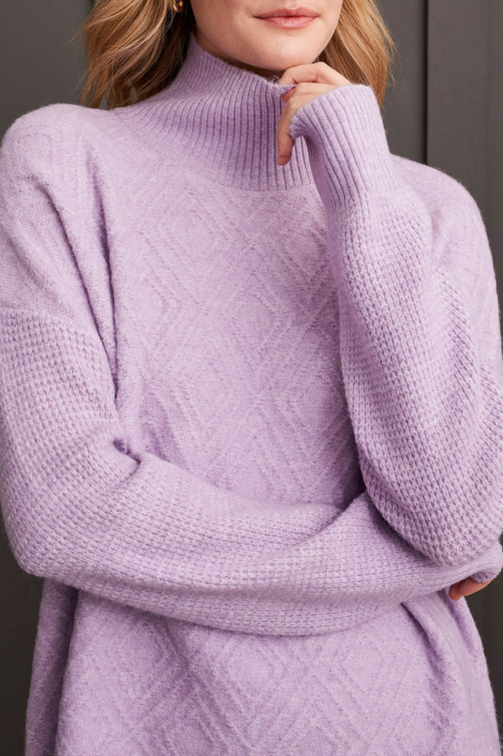 Textured Mock Neck Sweater from Tribal - High Call Outfitters