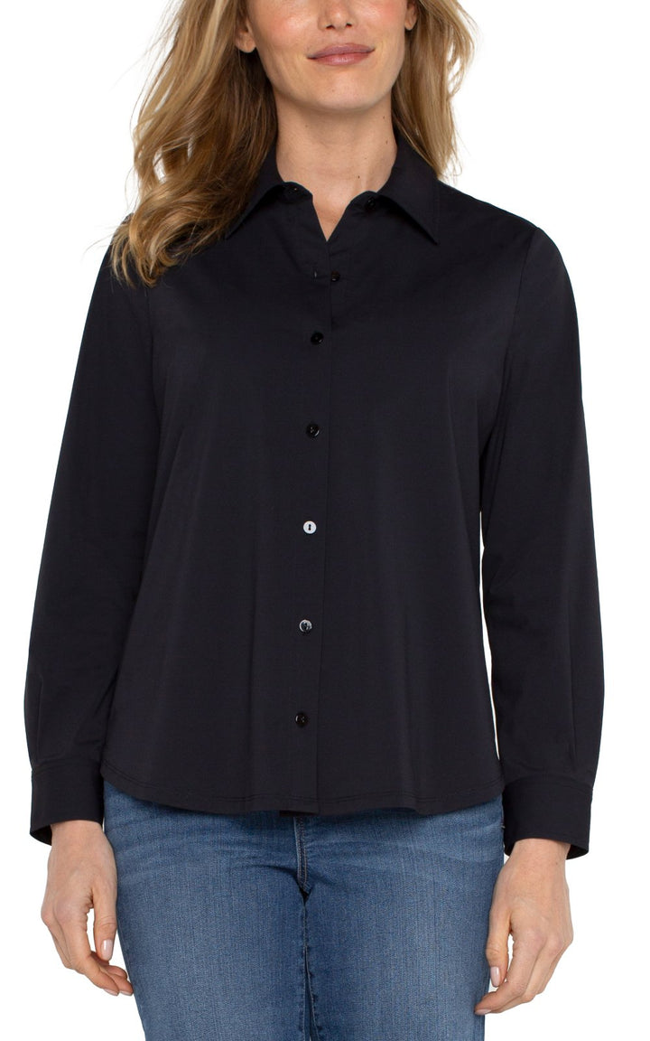 Knit Button Front Shirt from Liverpool