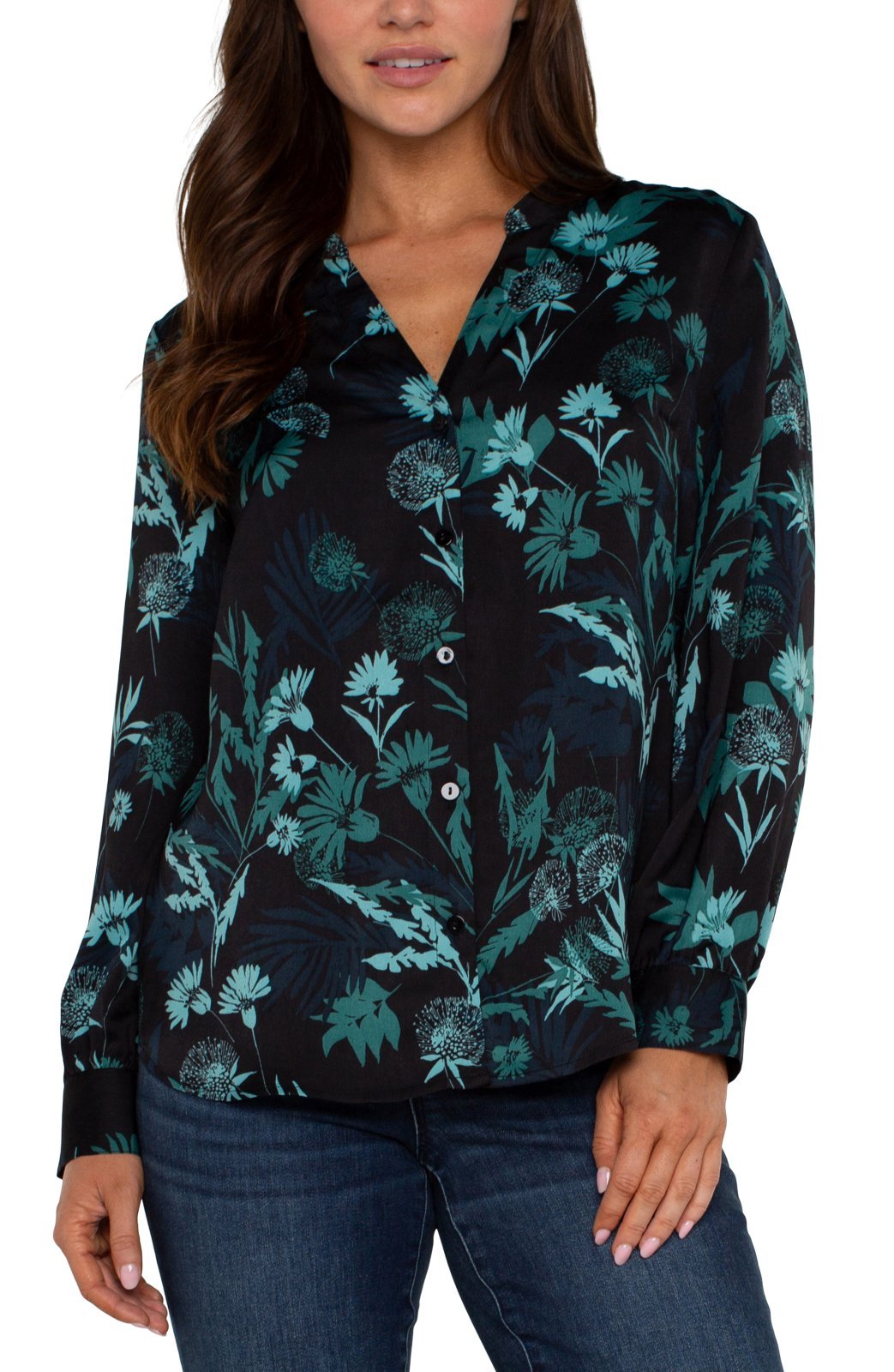 Banded Collar Shirt from Liverpool - High Call Outfitters