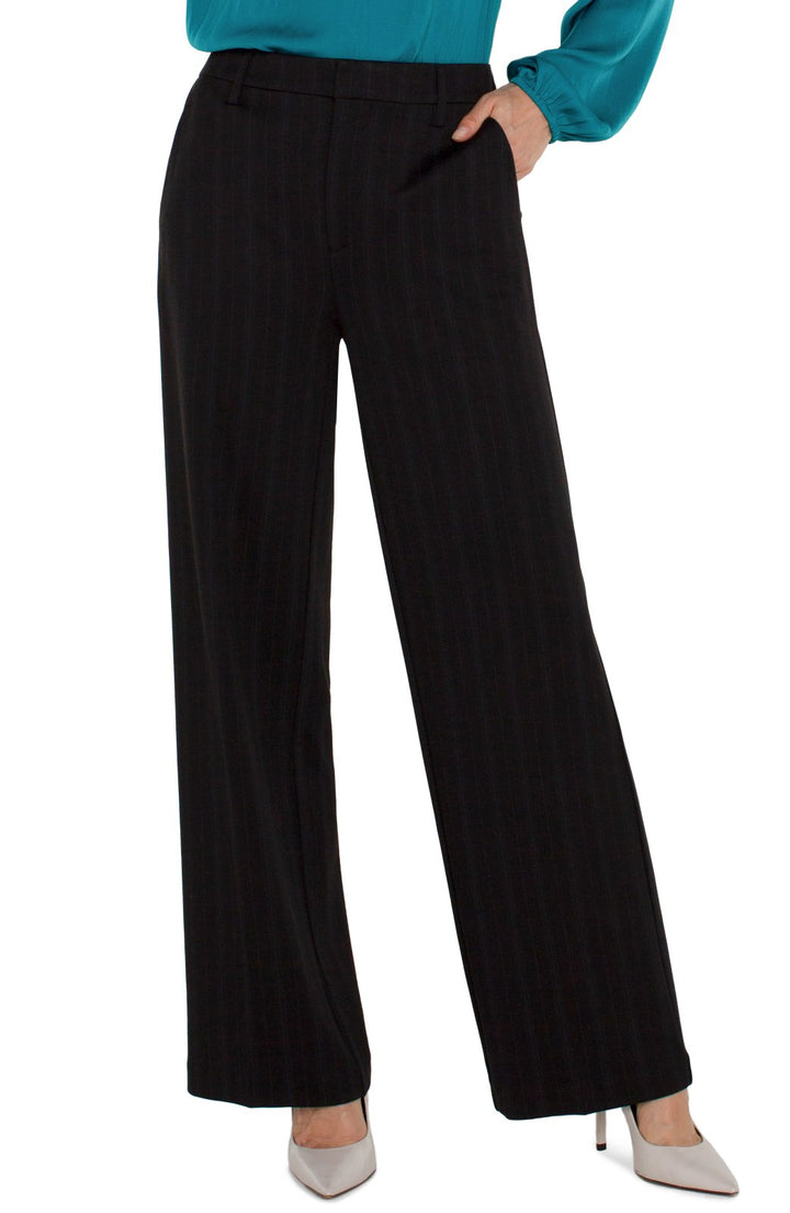 Kelsey Pinstripe Wide Leg Trouser from Liverpool