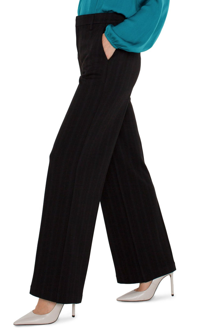 Kelsey Pinstripe Wide Leg Trouser from Liverpool