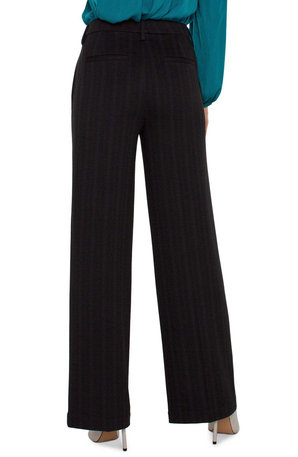 Kelsey Pinstripe Wide Leg Trouser from Liverpool