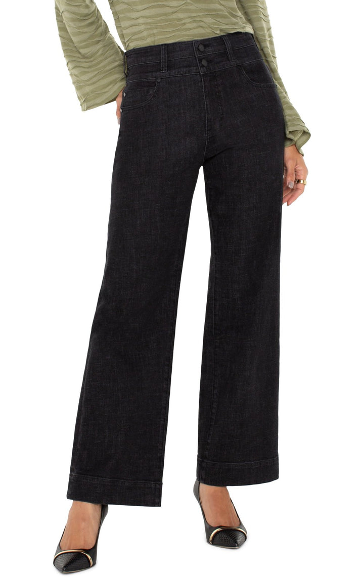 Stride Double Button Wide Leg Pant from Liverpool
