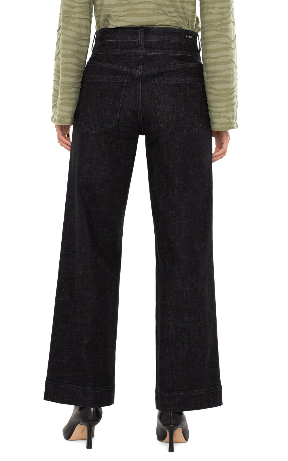 Stride Double Button Wide Leg Pant from Liverpool