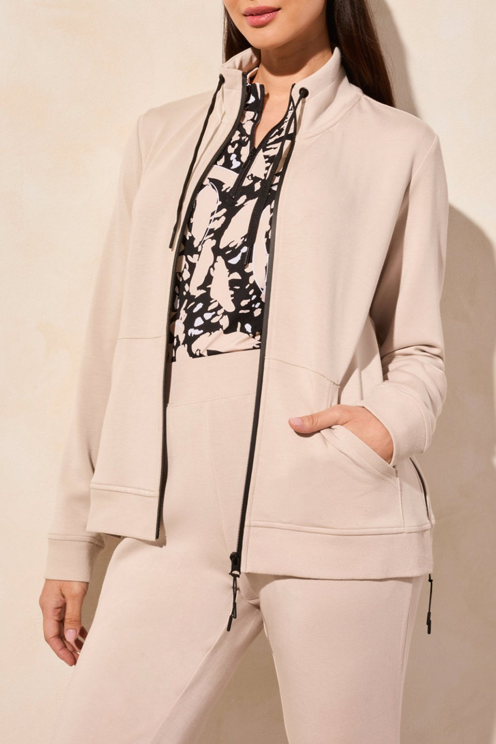 Long Sleeve Mock Neck Jacket from Tribal - High Call Outfitters