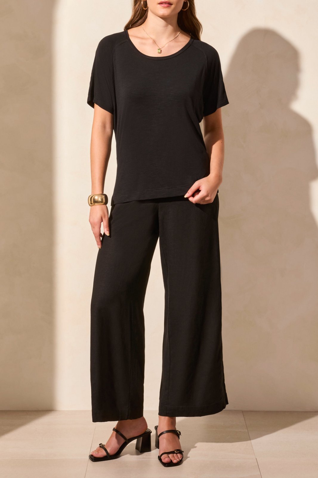 Crew Neck with Back Shirring Top from Tribal - High Call Outfitters