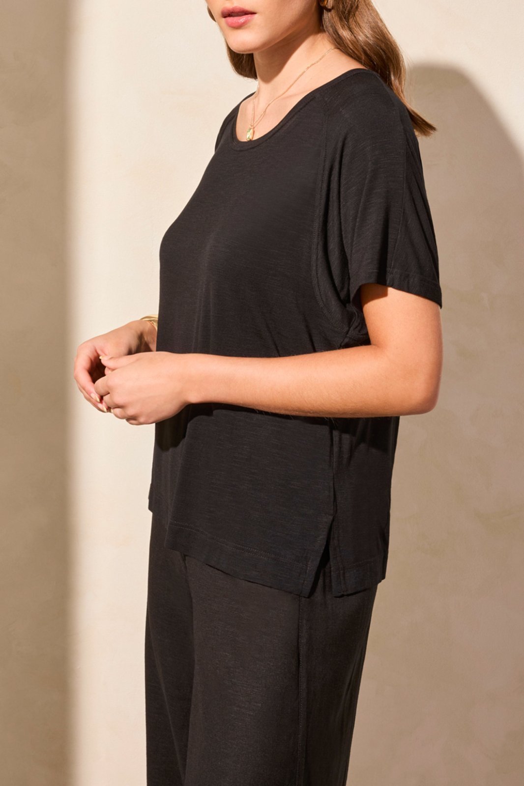 Crew Neck with Back Shirring Top from Tribal - High Call Outfitters