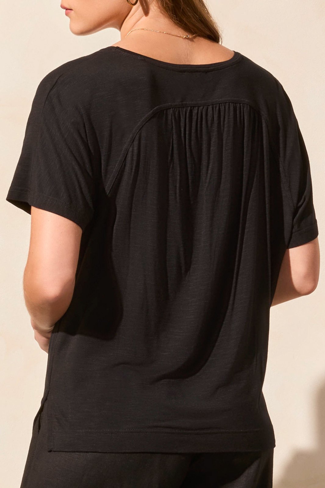 Crew Neck with Back Shirring Top from Tribal - High Call Outfitters