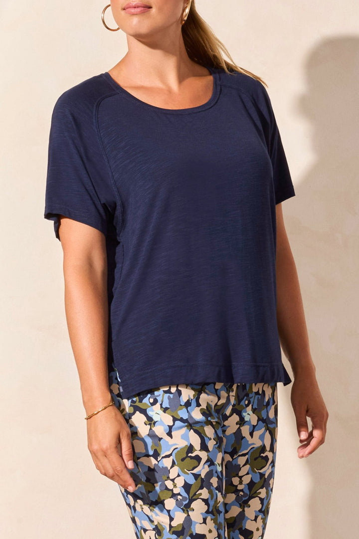 Crew Neck with Back Shirring Top from Tribal