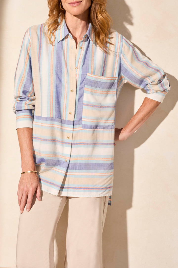 Pieced Stripe Shirt from Tribal