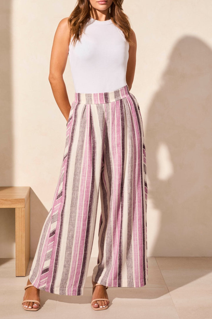 Stripe Pull On Flowy Wide Pant from Tribal