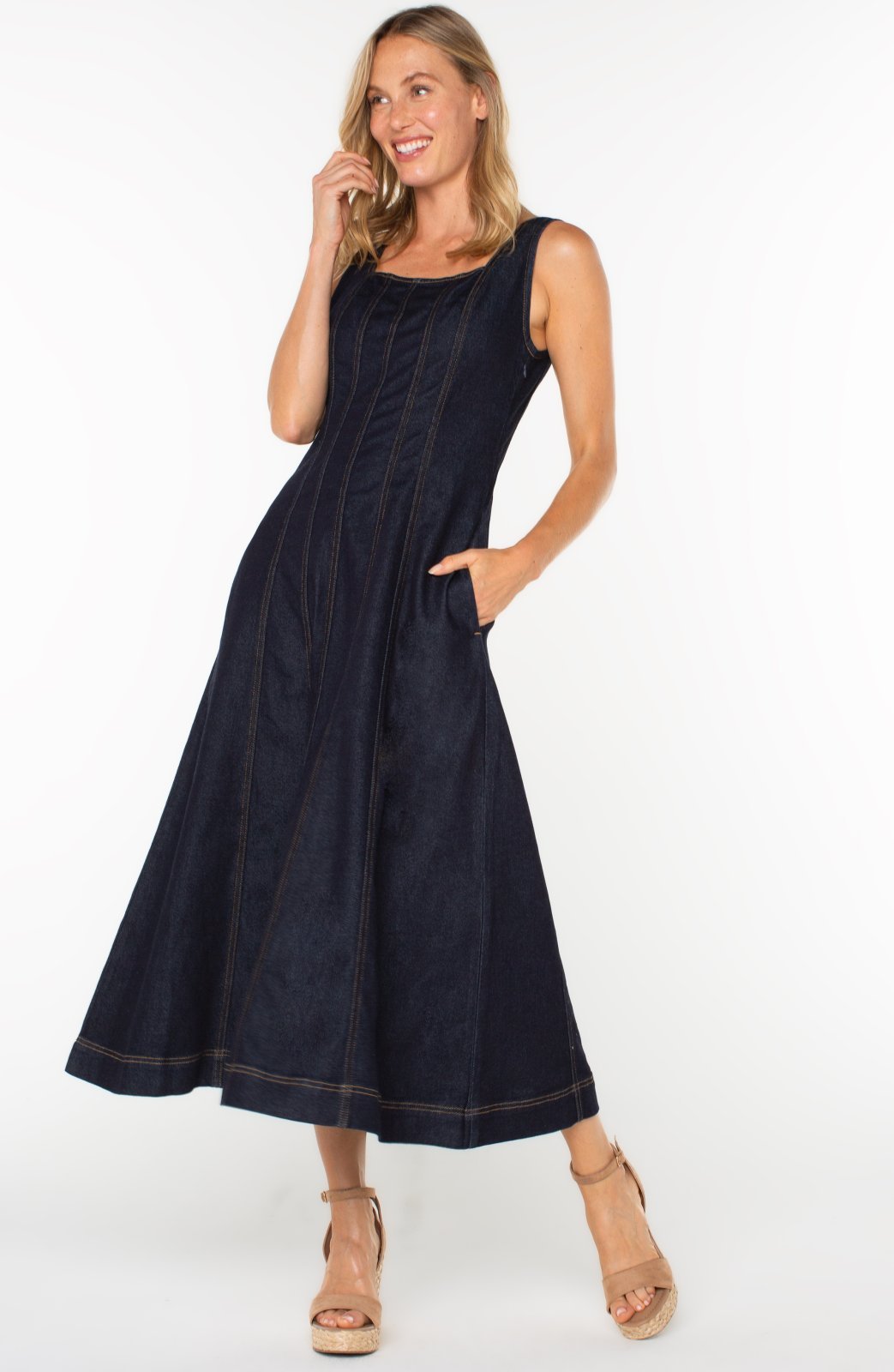 Fit & Flare Denim Dress from Liverpool - High Call Outfitters