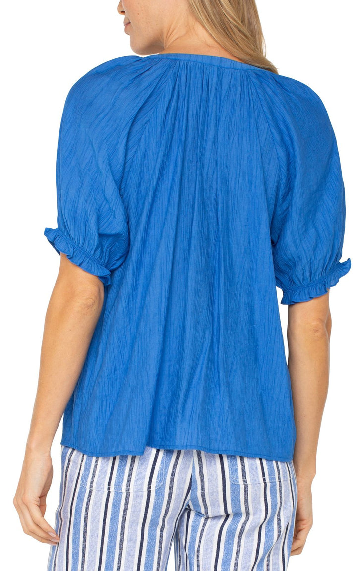 Half Placket Woven Top from Liverpool