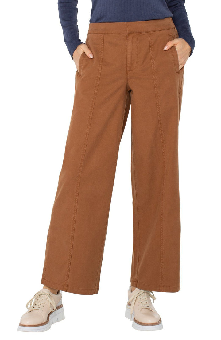Wide Leg Trouser with Elastic Back from Liverpool - High Call Outfitters