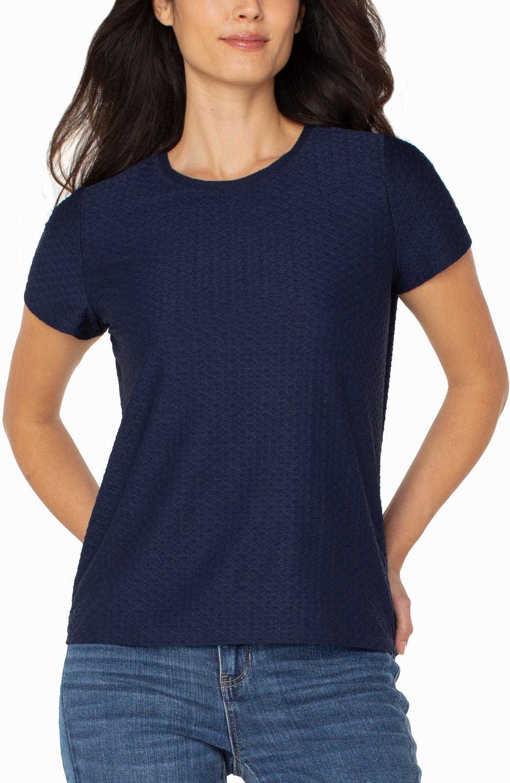 Textured Short Sleeve Tee from Liverpool - High Call Outfitters