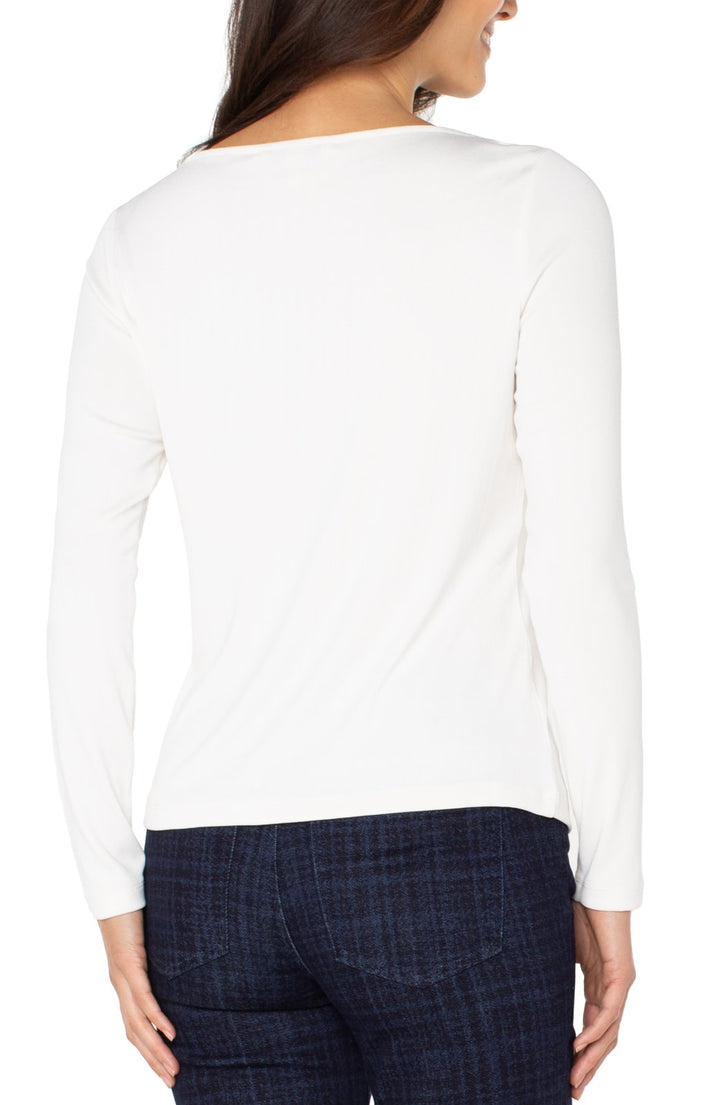 Boat Neck Long Sleeve Tee from Liverpool