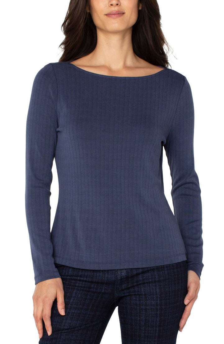 Boat Neck Long Sleeve Tee from Liverpool