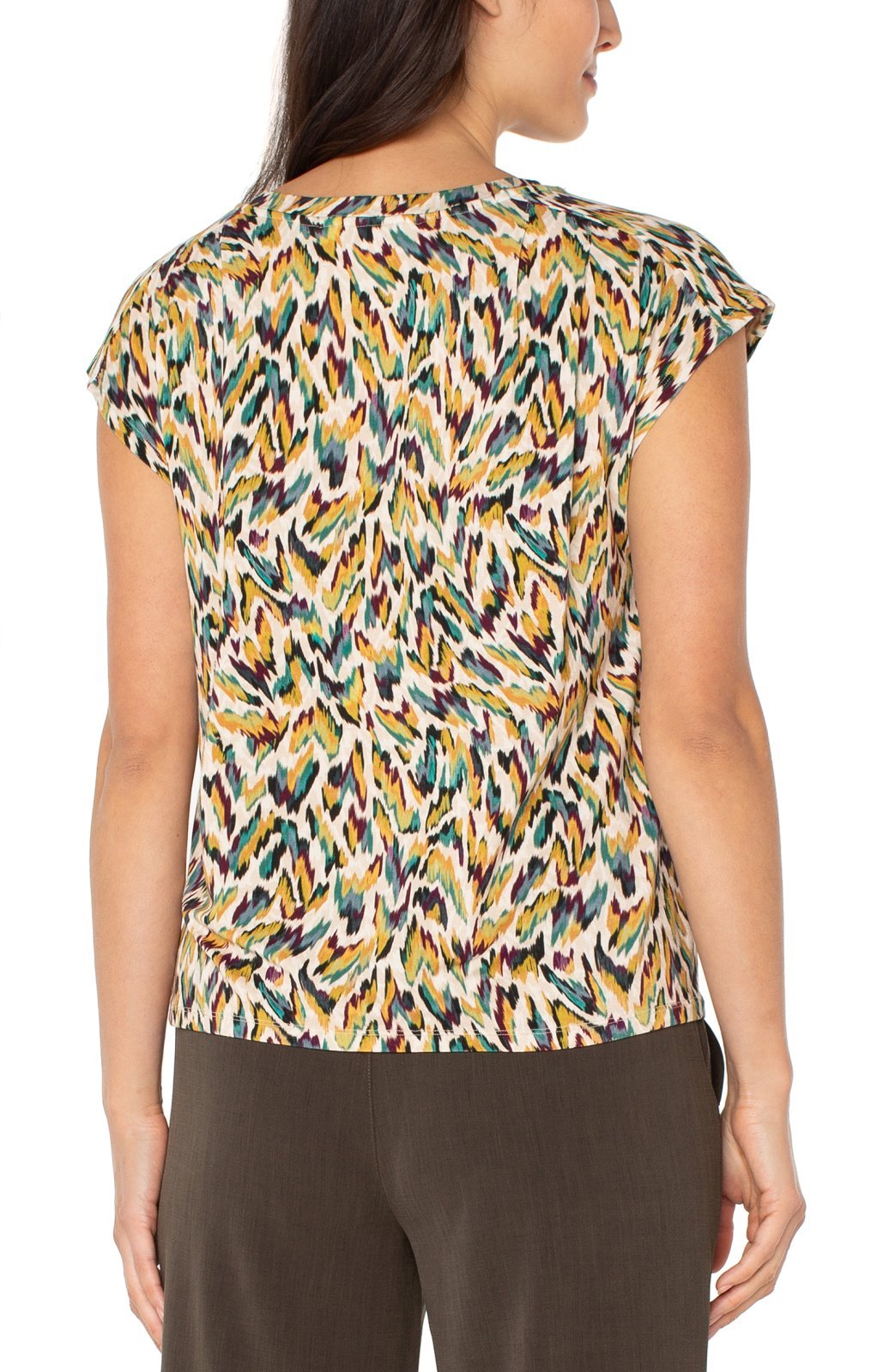 All Over Print Pleated Top from Liverpool - High Call Outfitters