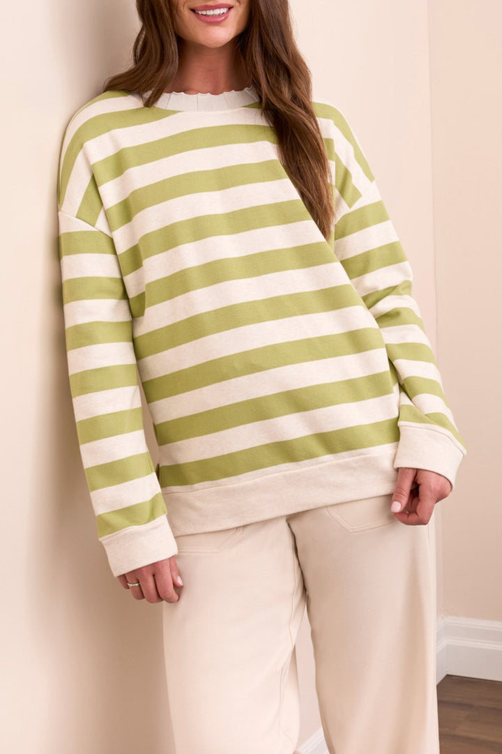 Stripe Crew Neck Top from Tribal - High Call Outfitters