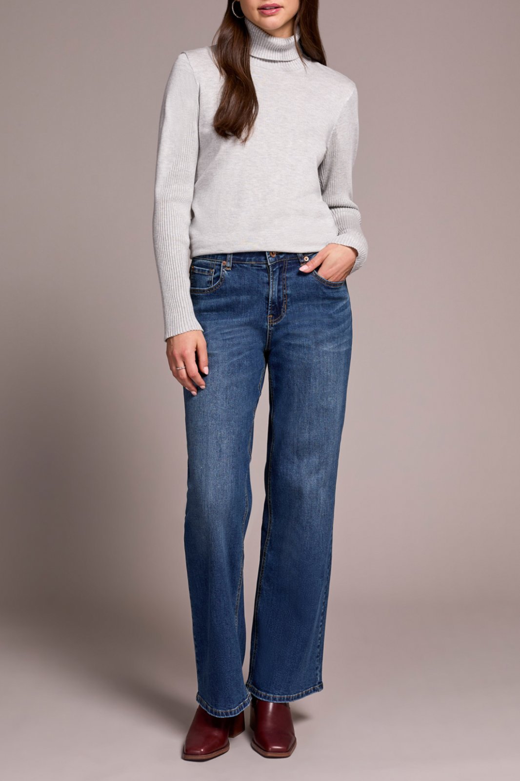 Sophia Curvy Hugging Wide Leg Jean from Tribal - High Call Outfitters