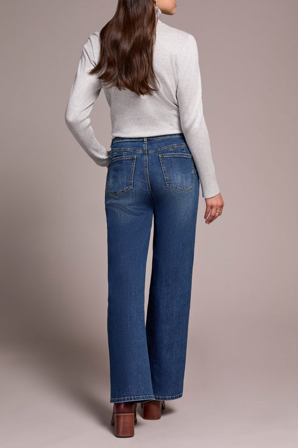 Sophia Curvy Hugging Wide Leg Jean from Tribal - High Call Outfitters