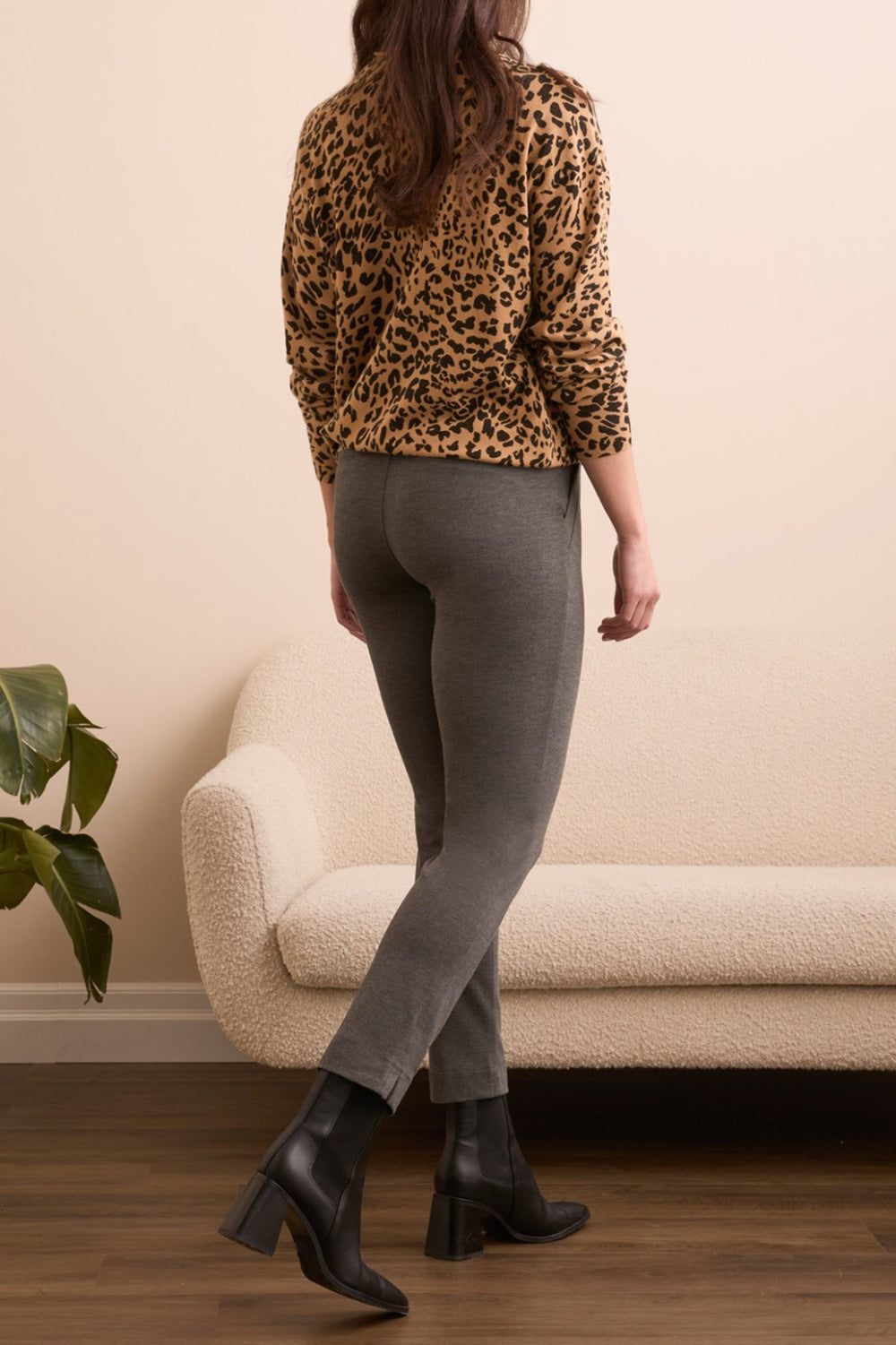 Funnel Neck Leopard Print Sweater from Tribal - High Call Outfitters