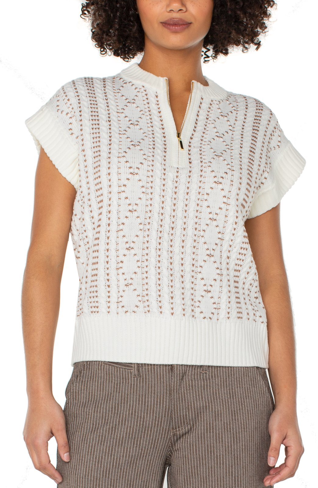 Cap Sleeve Textured Sweater from Liverpool - High Call Outfitters