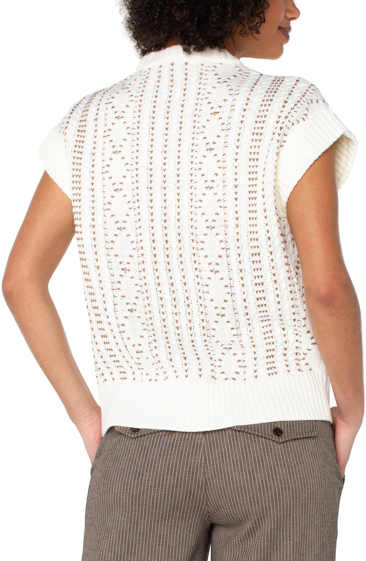 Cap Sleeve Textured Sweater from Liverpool