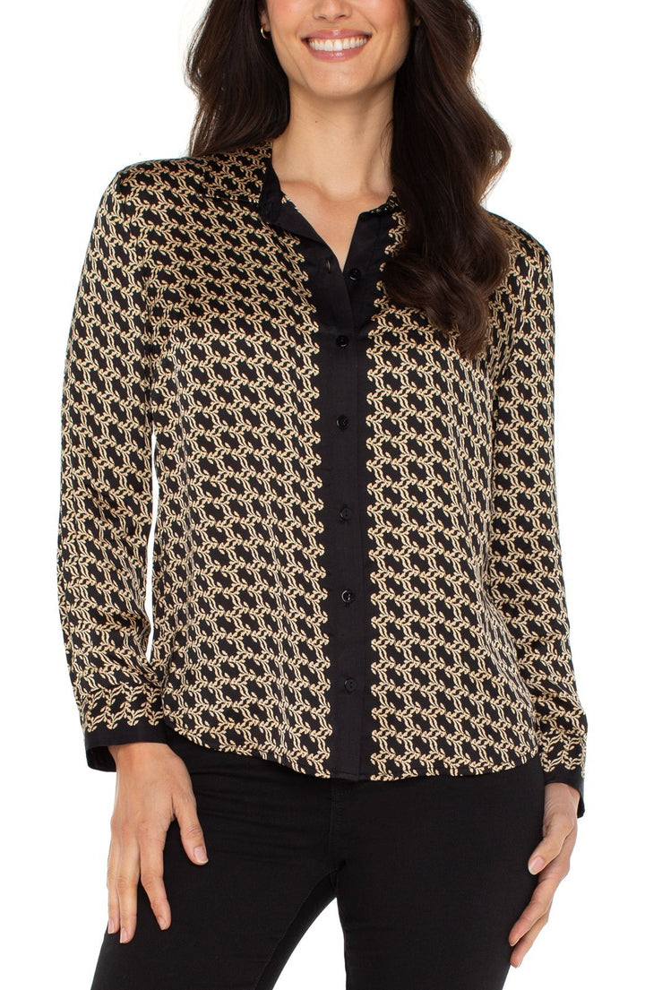 Contrast Trim Button Front Shirt from Liverpool - High Call Outfitters