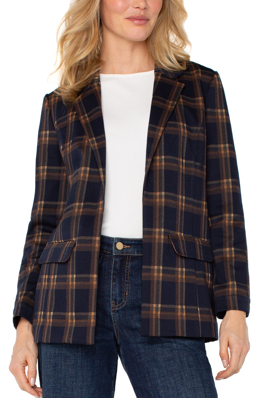 Plaid Boyfriend Blazer from Liverpool