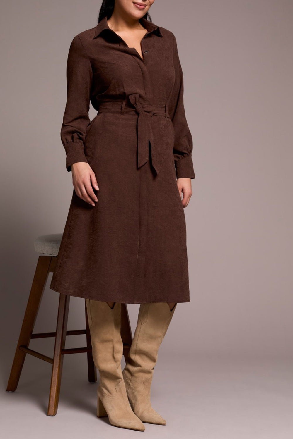 Self Tie Shirt Dress from Tribal - High Call Outfitters