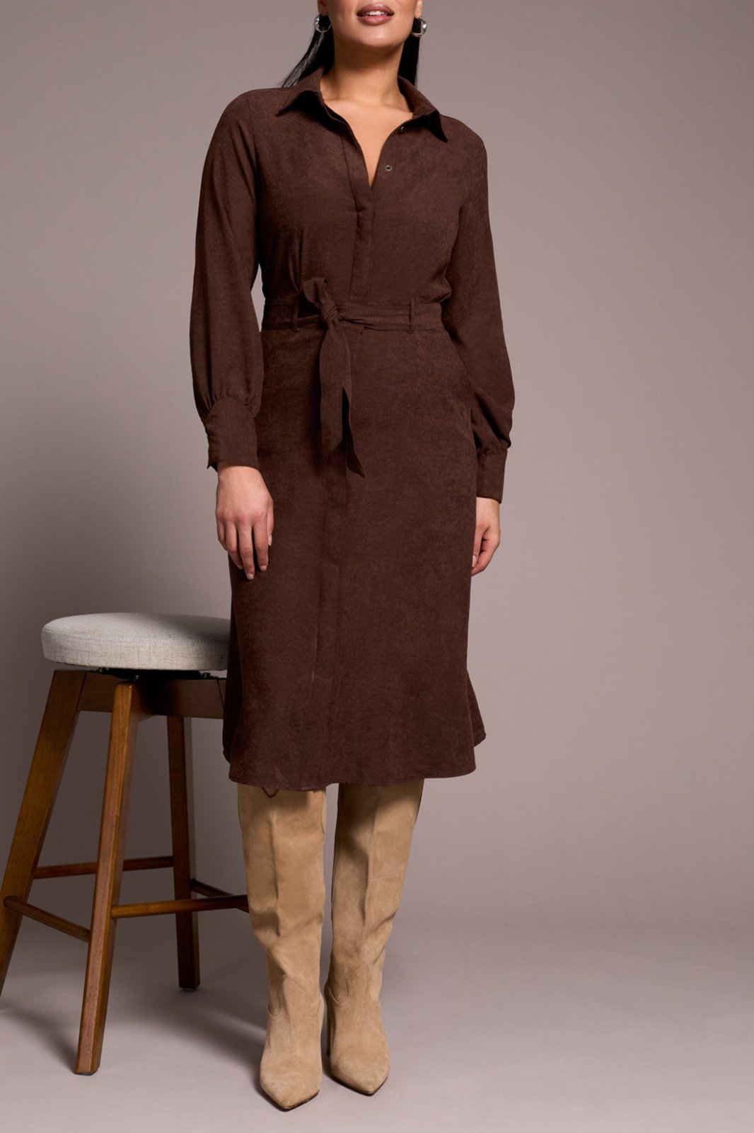 Self Tie Shirt Dress from Tribal