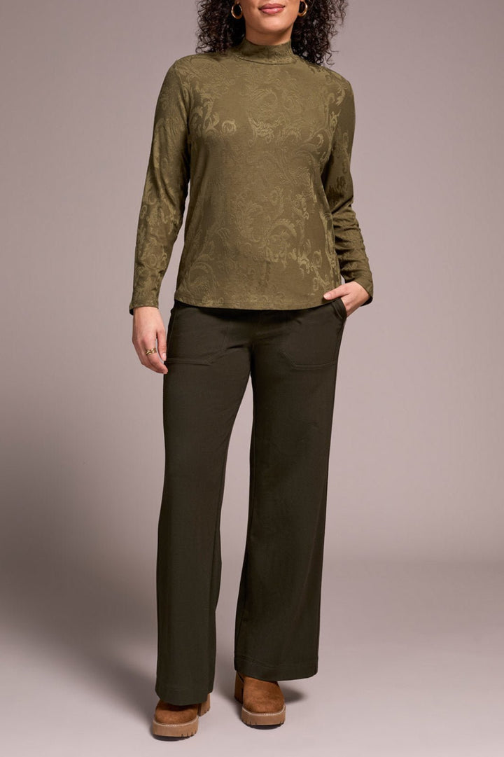 Mock Neck Solid Top from Tribal - High Call Outfitters