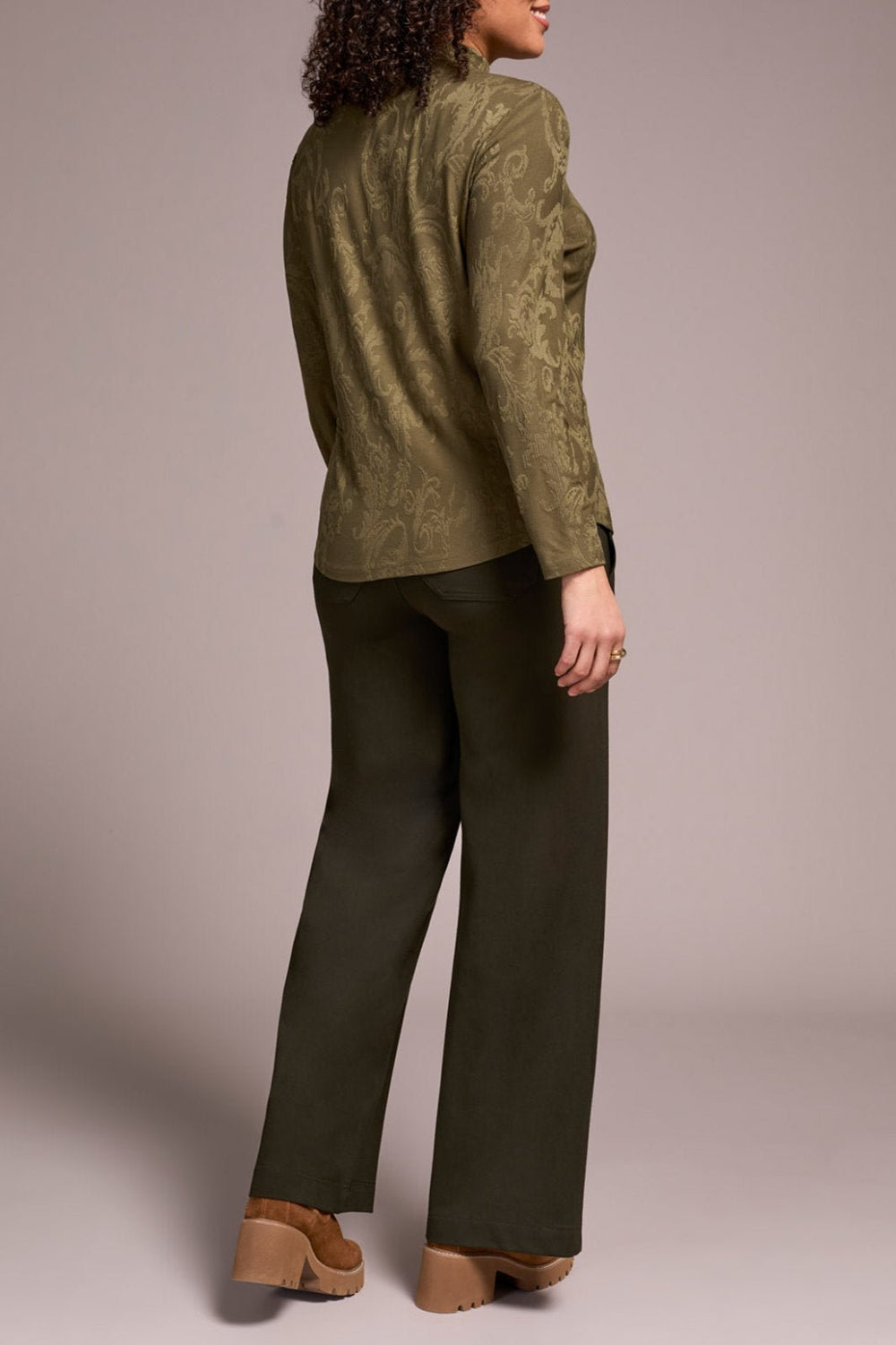 Mock Neck Solid Top from Tribal - High Call Outfitters