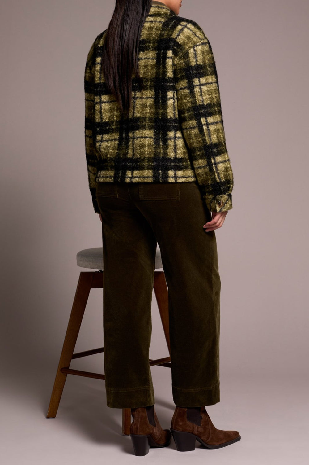 Plaid Button Front Jacket from Tribal - High Call Outfitters