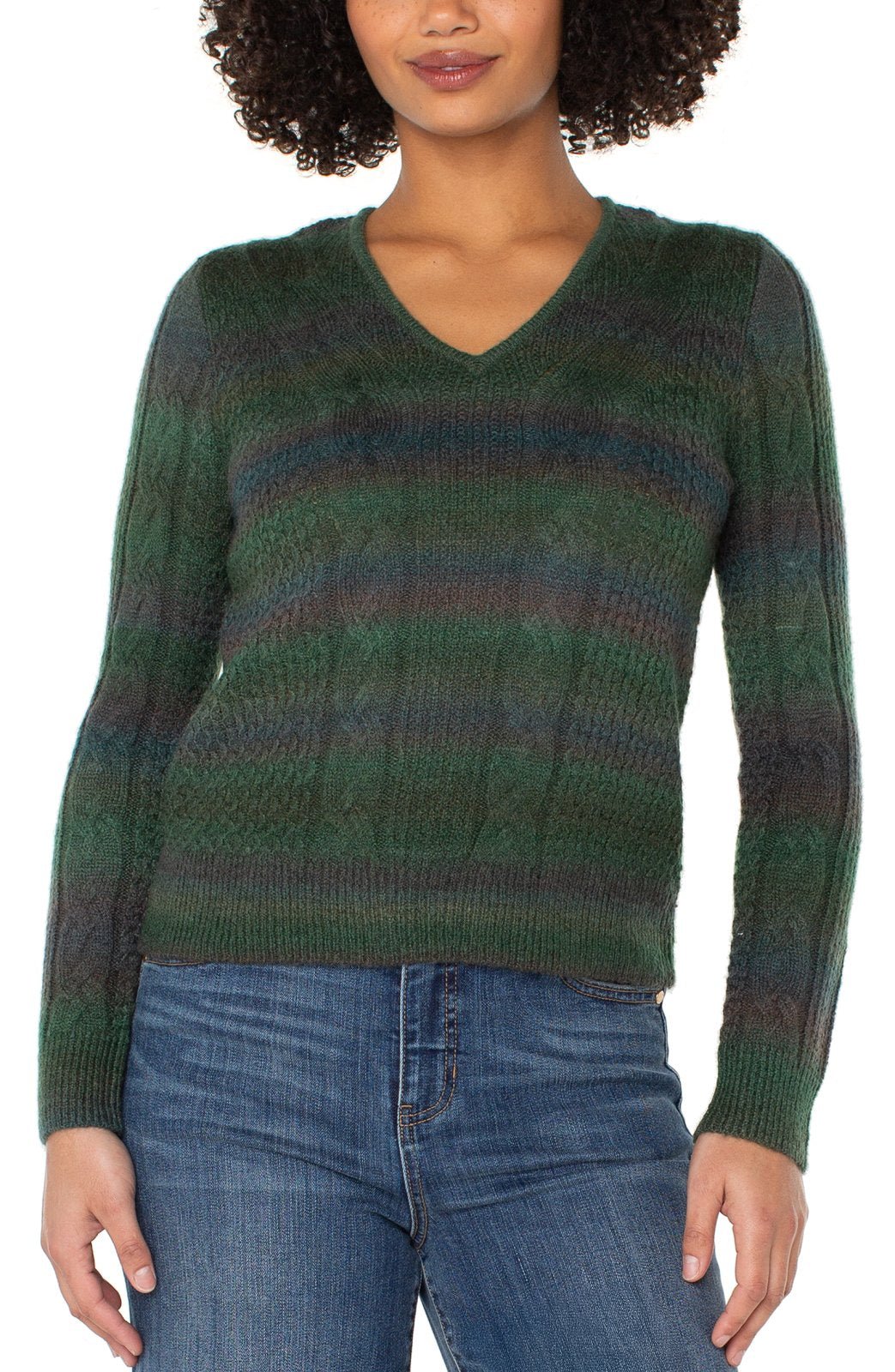 Ombre Striped Sweater from Liverpool - High Call Outfitters