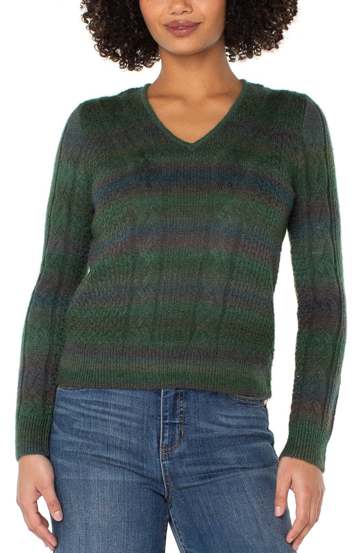 Ombre Striped Sweater from Liverpool - High Call Outfitters